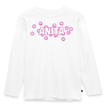 Anita comme nom - T-shirt manches longues Premium Enfant - blanc - Devant - AI Model Kid Female (0cm)