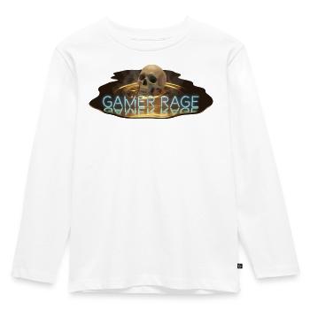 Gamer Rage Skull - Kinder Premium Bio Langarmshirt - Weiß - Vorne - AI Model Kid Female (0cm)