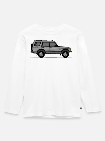 Entdeckung 2 Silber - Kinder Premium Bio Langarmshirt - Weiß