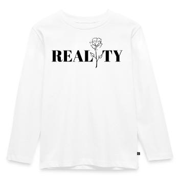 Un design cool, la réalité. - T-shirt manches longues Premium Enfant - blanc - Devant - AI Model Kid Female (0cm)