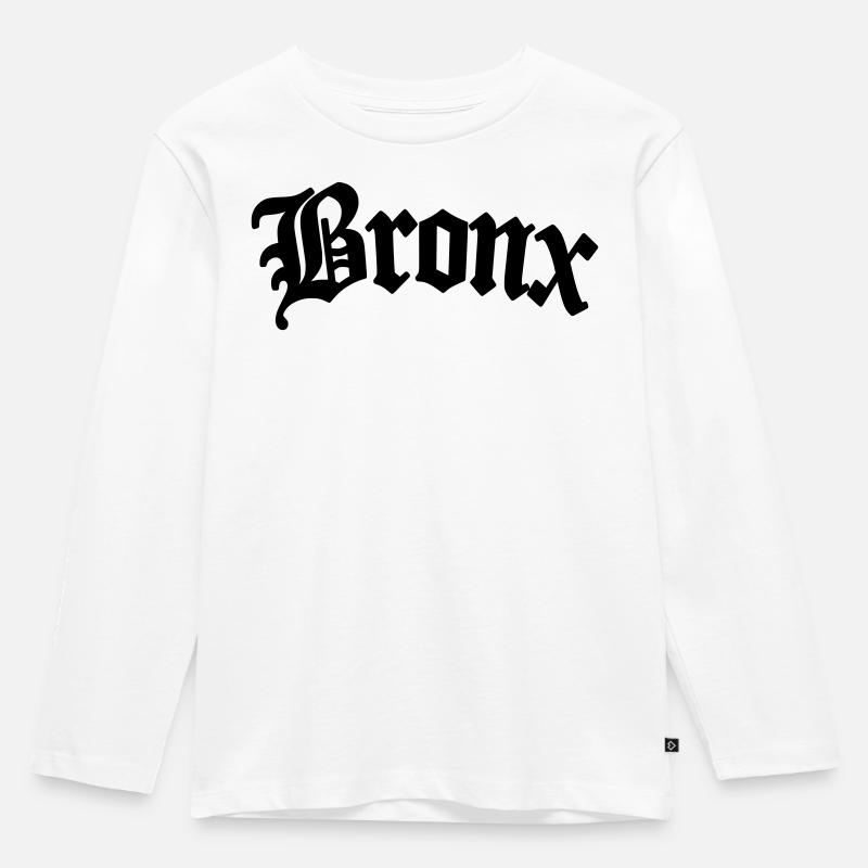 bronx - Kinder Premium Bio Langarmshirt - Weiß