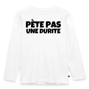 pète pas une durite, sticker voiture, conducteur - T-shirt manches longues Premium Enfant - blanc - Devant - AI Model Kid Female (0cm)