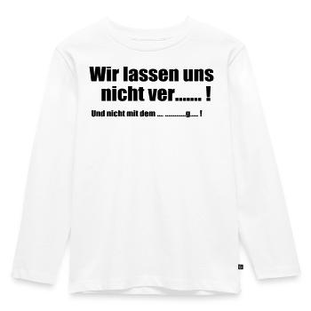 Wir lassen uns nicht - Kinder Premium Bio Langarmshirt - Weiß - Vorne - AI Model Kid Female (0cm)
