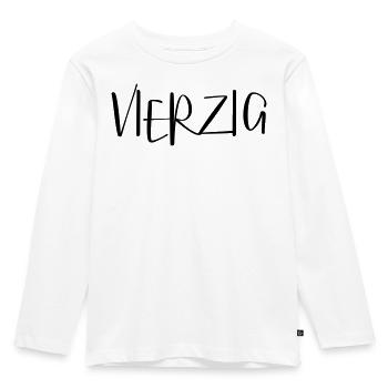 40 vierzig Geburtstag Geschenk - Kinder Premium Bio Langarmshirt - Weiß - Vorne - AI Model Kid Female (0cm)