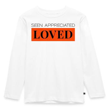 Lacs appréciés Aimé Bicolore - T-shirt manches longues Premium Enfant - blanc - Devant - AI Model Kid Female (0cm)