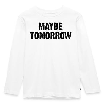 Misschien morgen - Kinderen Premium Bio shirt met lange mouwen - wit - Voor - AI Model Kid Female (0cm)