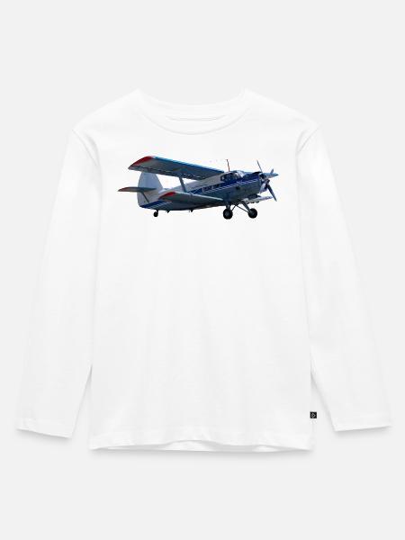 An-2 - Kinder Premium Bio Langarmshirt - Weiß