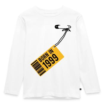 Geburtstag - Born in 1999 - Kinder Premium Bio Langarmshirt - Weiß - Vorne - AI Model Kid Female (0cm)