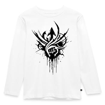 NoxstyllT3 - Kinder Premium Bio Langarmshirt - Weiß - Vorne - AI Model Kid Female (0cm)