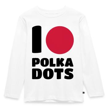 Polka Dots - Kinder Premium Bio Langarmshirt - Weiß - Vorne - AI Model Kid Female (0cm)