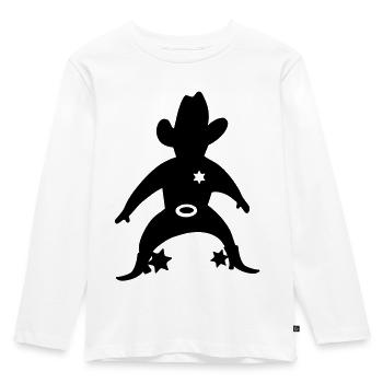 Sheriff - Kinder Premium Bio Langarmshirt - Weiß - Vorne - AI Model Kid Female (0cm)