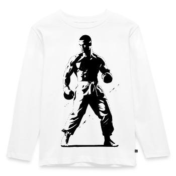 Kickboxer - Kids' Premium Longsleeve Shirt - white - Front - AI Model Kid Female (0cm)