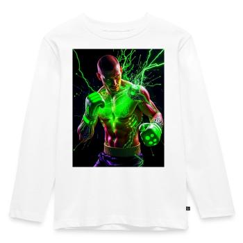 Powerful Lightning Suit - Kids' Premium Longsleeve Shirt - white - Front - AI Model Kid Female (0cm)