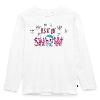 Lass es Schneemann schneien - Kinder Premium Bio Langarmshirt - Weiß - Vorne - AI Model Kid Female (0cm)