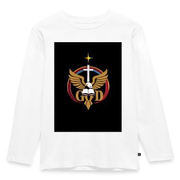 Christian Emblem - Kids' Premium Longsleeve Shirt - white - Front - AI Model Kid Female (0cm)