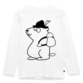 marmot - Kids' Premium Longsleeve Shirt - white - Front - AI Model Kid Female (0cm)