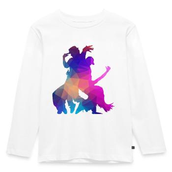 Hip Hop Breakdance Street Dance Tänzer Musik - Kinder Premium Bio Langarmshirt - Weiß - Vorne - AI Model Kid Female (0cm)