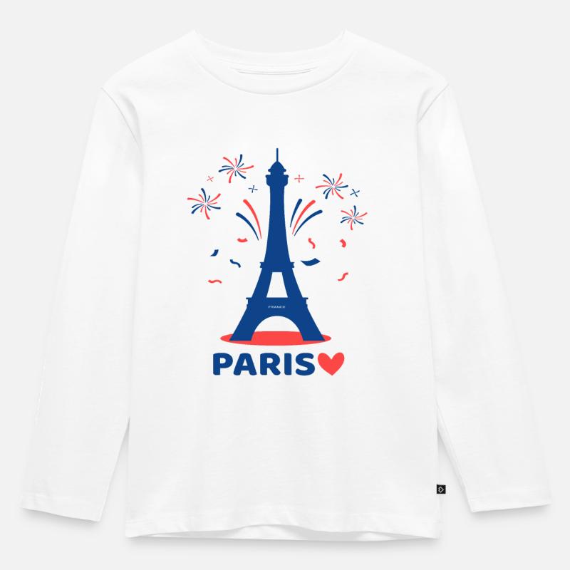 Kinder Paris - Kinder Premium Bio Langarmshirt - Weiß