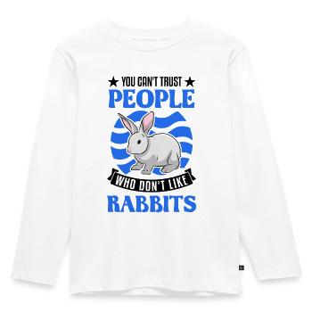 Rabbit Rabbit Rabbit - Kids' Premium Longsleeve Shirt - white - Front - AI Model Kid Female (0cm)