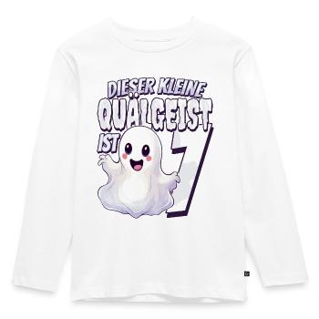 Dieser kleine Quälgeist ist 7 - sieben Jahre - 7. - Kinder Premium Bio Langarmshirt - Weiß - Vorne - AI Model Kid Female (0cm)