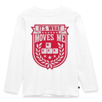 c’est ce qui m’émeut - T-shirt manches longues Premium Enfant - blanc - Devant - AI Model Kid Female (0cm)