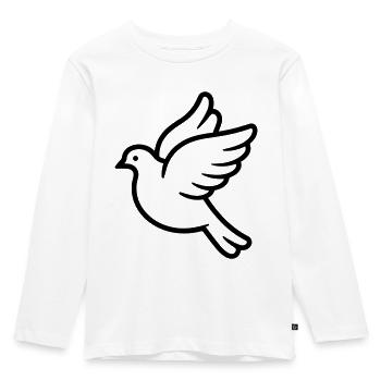 Taube - Kinder Premium Bio Langarmshirt - Weiß - Vorne - AI Model Kid Female (0cm)