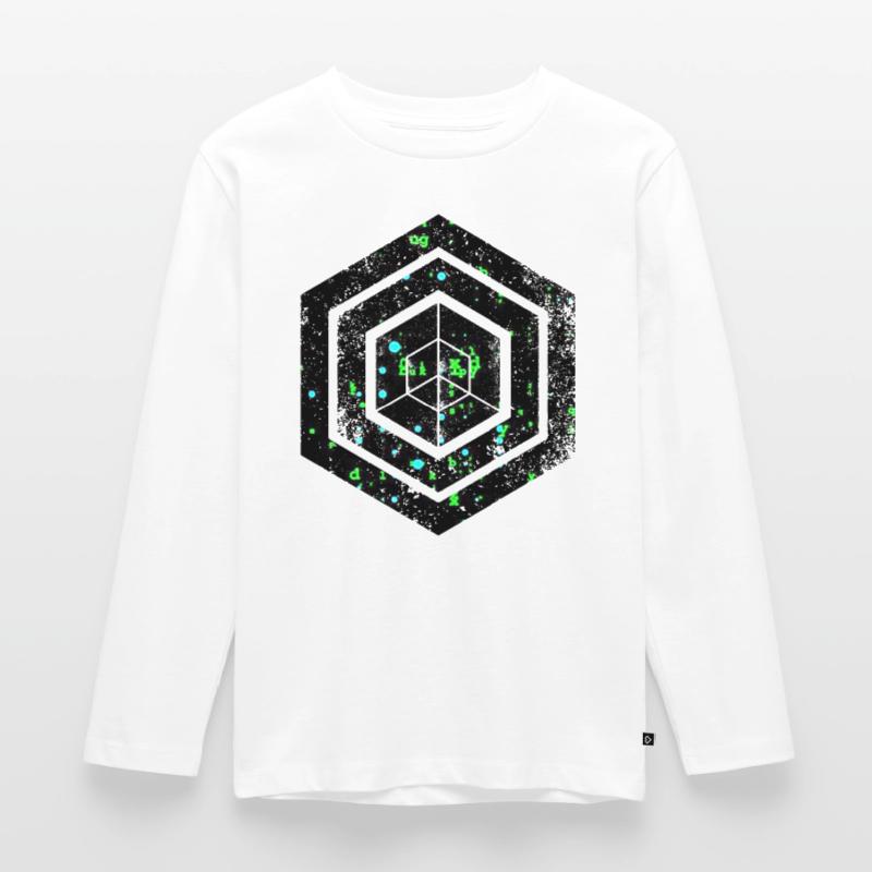 Codage géométrique du programmeur de programmation hexagonale T-shirt manches longues Premium Enfant