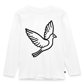 Taube - Kinder Premium Bio Langarmshirt - Weiß - Vorne - AI Model Kid Female (0cm)