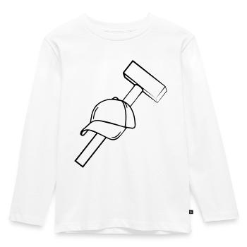 Casquettes bleues Mottek - T-shirt manches longues Premium Enfant - blanc - Devant - AI Model Kid Female (0cm)