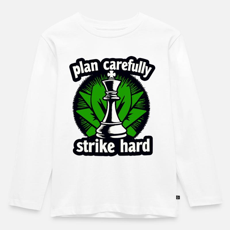 Schach plan carefully strike hard - Kids' Premium Longsleeve Shirt - white