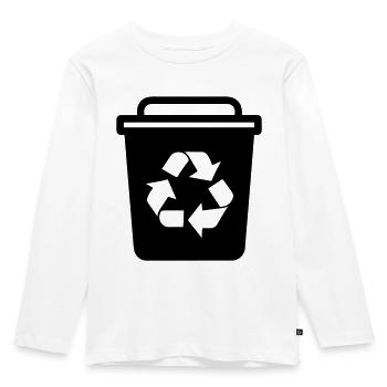 Mülltonne - Kinder Premium Bio Langarmshirt - Weiß - Vorne - AI Model Kid Female (0cm)