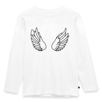Angel Wings - Kids' Premium Longsleeve Shirt - white - Front - AI Model Kid Female (0cm)