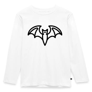 Contour de chauve-souris mystique pour Halloween - T-shirt manches longues Premium Enfant - blanc - Devant - AI Model Kid Female (0cm)