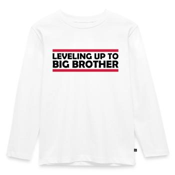Leveling up big brother - Kids' Premium Longsleeve Shirt - white - Front - AI Model Kid Female (0cm)