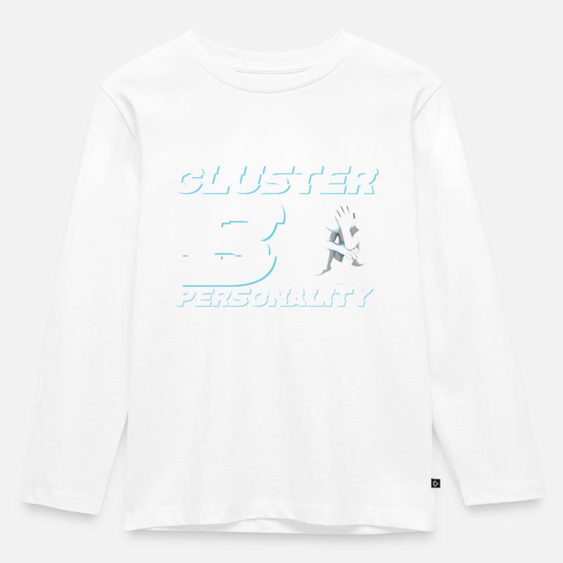 Cluster B - Kinder Premium Bio Langarmshirt - Weiß