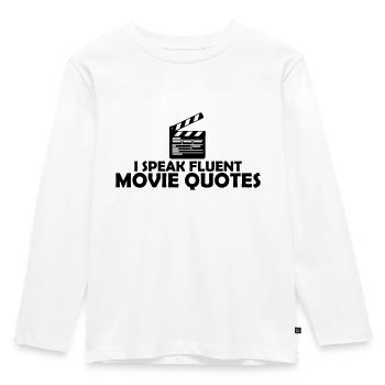 parler couramment des citations de films - T-shirt manches longues Premium Enfant - blanc - Devant - AI Model Kid Female (0cm)