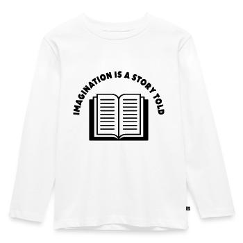 IMAGINATION - Kids' Premium Longsleeve Shirt - white - Front - AI Model Kid Female (0cm)