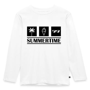 Été - T-shirt manches longues Premium Enfant - blanc - Devant - AI Model Kid Female (0cm)