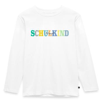 Schulkind mit Noah - Kinder Premium Bio Langarmshirt - Weiß - Vorne - AI Model Kid Female (0cm)