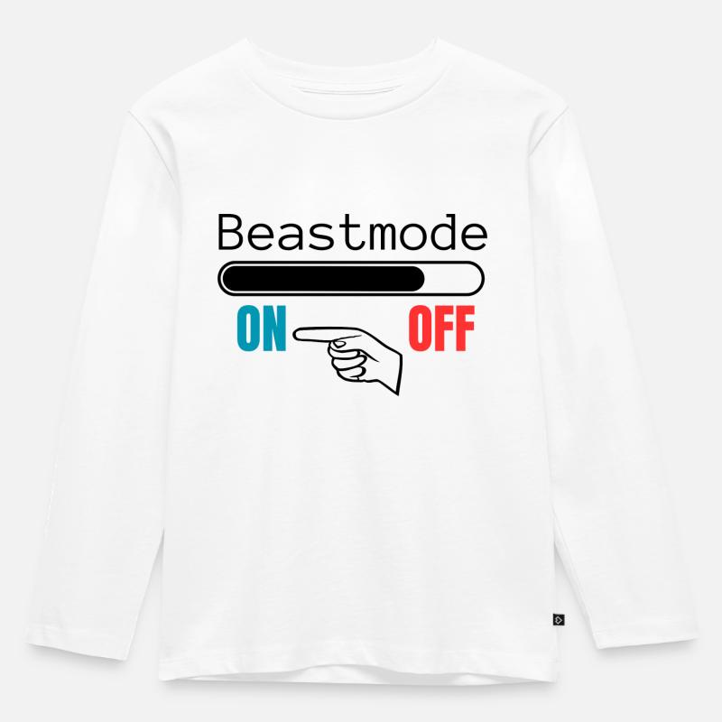 Beast - Kinder Premium Bio Langarmshirt - Weiß