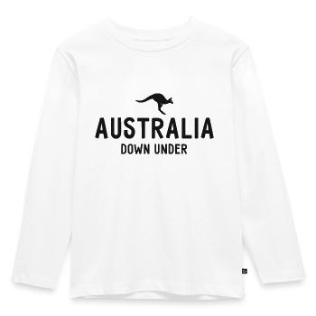 Australia - Down Under - Australien - Känguru - Kinder Premium Bio Langarmshirt - Weiß - Vorne - AI Model Kid Female (0cm)