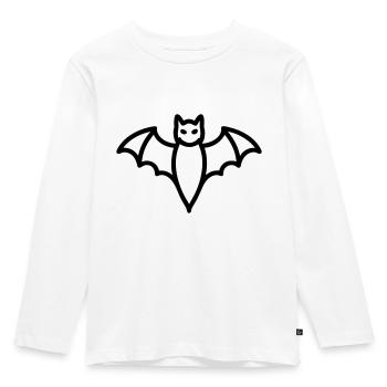 Contour de chauve-souris mystique pour Halloween - T-shirt manches longues Premium Enfant - blanc - Devant - AI Model Kid Female (0cm)