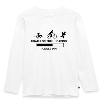 Triathlon Running Swimming Cycling - Kids' Premium Longsleeve Shirt - white - Front - AI Model Kid Female (0cm)