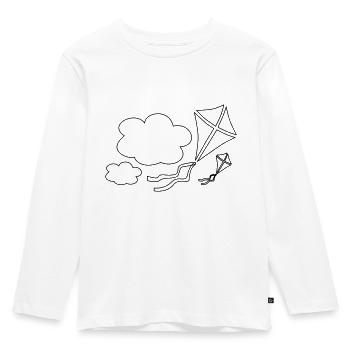 Ressentez l’immensité et la légèreté des nuages - T-shirt manches longues Premium Enfant - blanc - Devant - AI Model Kid Female (0cm)