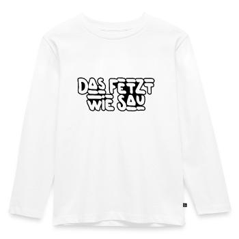 Das fetzt! - Kinder Premium Bio Langarmshirt - Weiß - Vorne - AI Model Kid Female (0cm)
