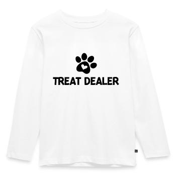 Treat Dealer - Kids' Premium Longsleeve Shirt - white - Front - AI Model Kid Female (0cm)