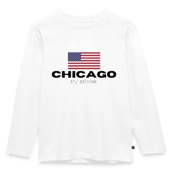 Chicago - T-shirt manches longues Premium Enfant - blanc - Devant - AI Model Kid Female (0cm)
