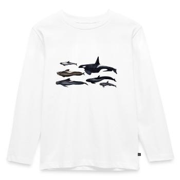Blackfish - Orcas - Calderones - Pilot whales - Kids' Premium Longsleeve Shirt - white - Front - AI Model Kid Female (0cm)