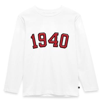 Year of birth sport 1940 - Kids' Premium Longsleeve Shirt - white - Front - AI Model Kid Female (0cm)