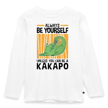 Be a Kakapo flightless parrot - Kids' Premium Longsleeve Shirt - white - Front - AI Model Kid Female (0cm)